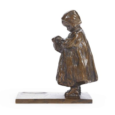 Eugenio Pellini, Figure of Young Child, Early 1900s, Bronze-TBU-2035395