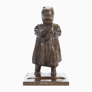 Eugenio Pellini, Figure of Young Child, Early 1900s, Bronze-TBU-2035395