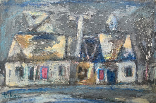 Eugeniusz Tukan-Wolski, A Manor, Mixed Media on Paper