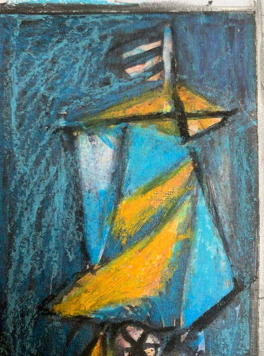 Eugeniusz Tukan-Wolski, Boat, Mixed Media on Paper