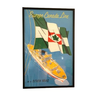 Europe-Canada Line Poster by Reyn Dirksen, Netherlands, 1955-GG-1420123