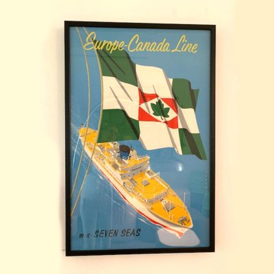 Europe-Canada Line Poster by Reyn Dirksen, Netherlands, 1955-GG-1420123