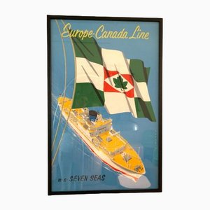 Europe-Canada Line Poster by Reyn Dirksen, Netherlands, 1955-GG-1420123