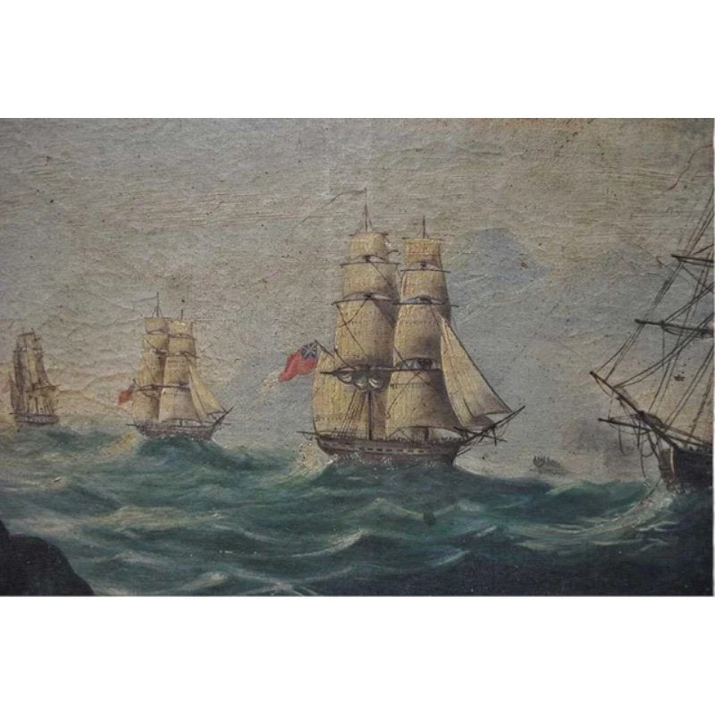 European Artist, Marine Boats Arriving at the Coast, 19th Century, Oil on Canvas