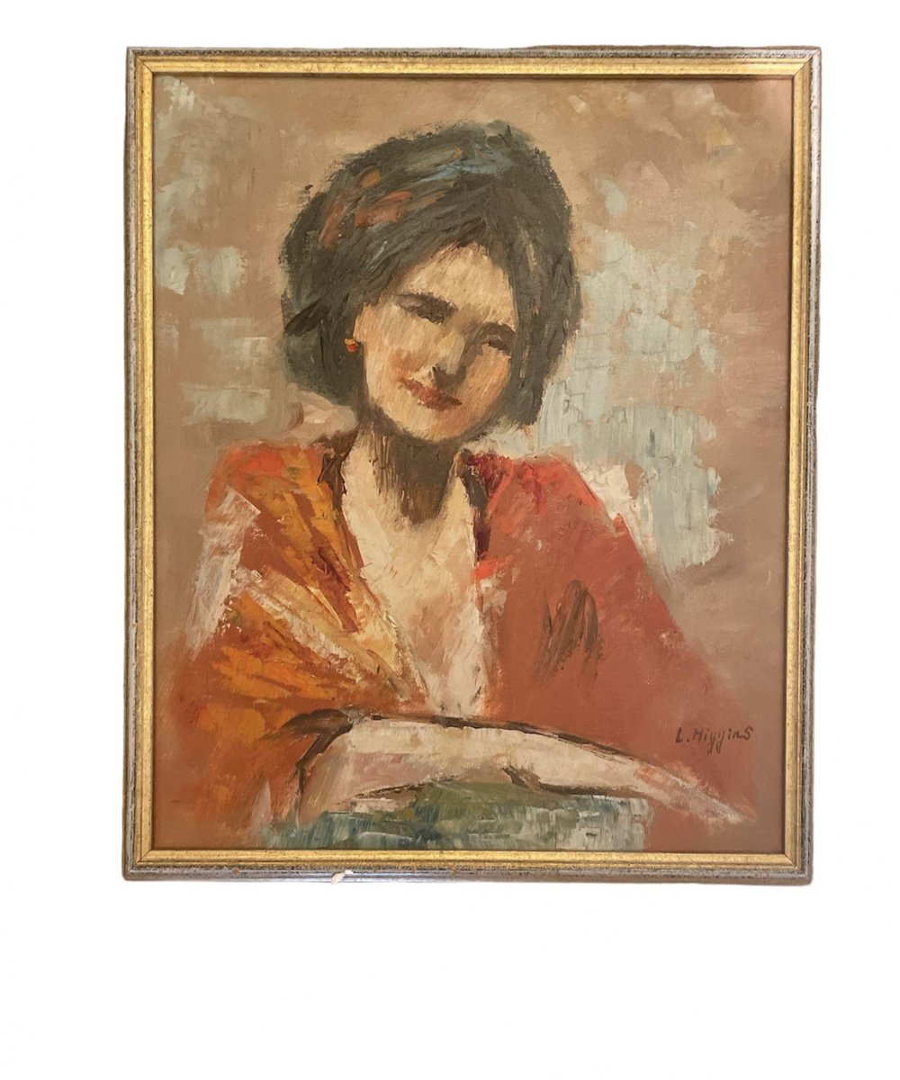 European Artist, Portrait of a Lady, Mid-20th Century, Oil on Canvas