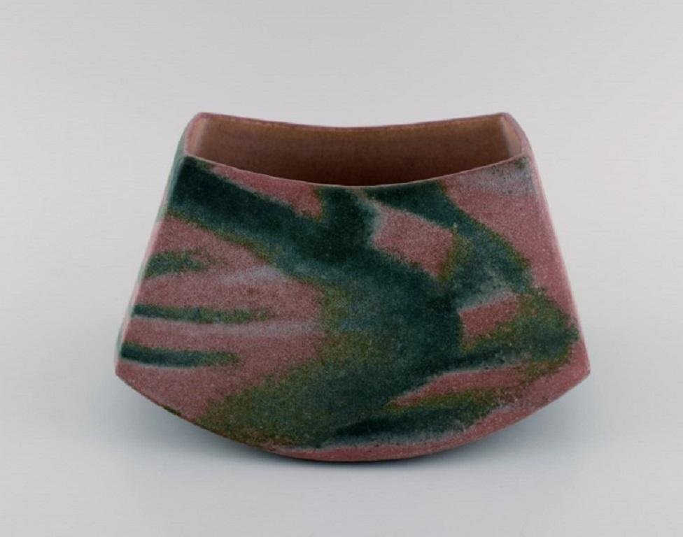 European Bowl in Glazed Studio Ceramics, 1986