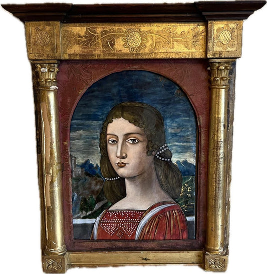 European School Artist, Noblewoman, Enamel on Copper