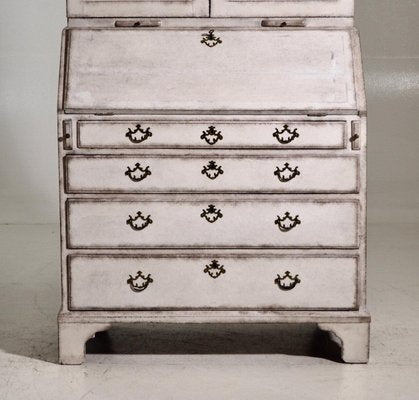 European Two-Part Bureau with Inlaid Leather and Secret Compartment, 19th Century-SA-1020481