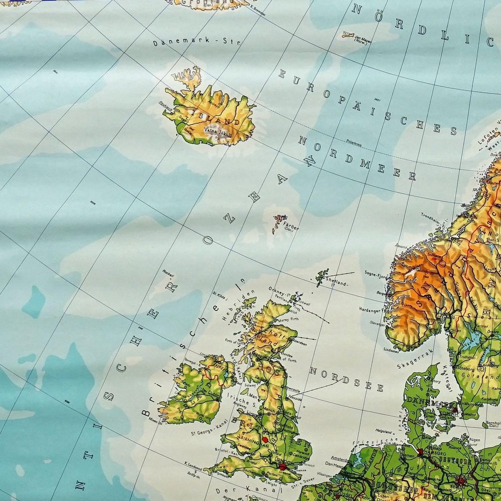 European Wall Chart, 1970s