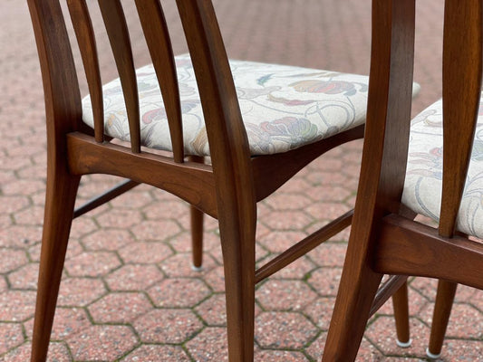 Eva Chairs in Dark Stained Oak by Niels Koefoed for Hornslet, 1960s, Set of 4