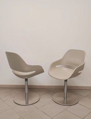 Eva Chairs with Chromed Central Foot by Ora Ito for Zanotta, 2000s, Set of 2-AKW-2028048