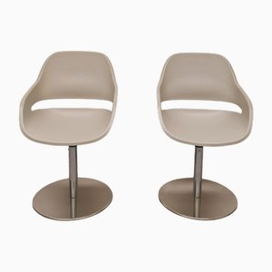 Eva Chairs with Chromed Central Foot by Ora Ito for Zanotta, 2000s, Set of 2-AKW-2028048