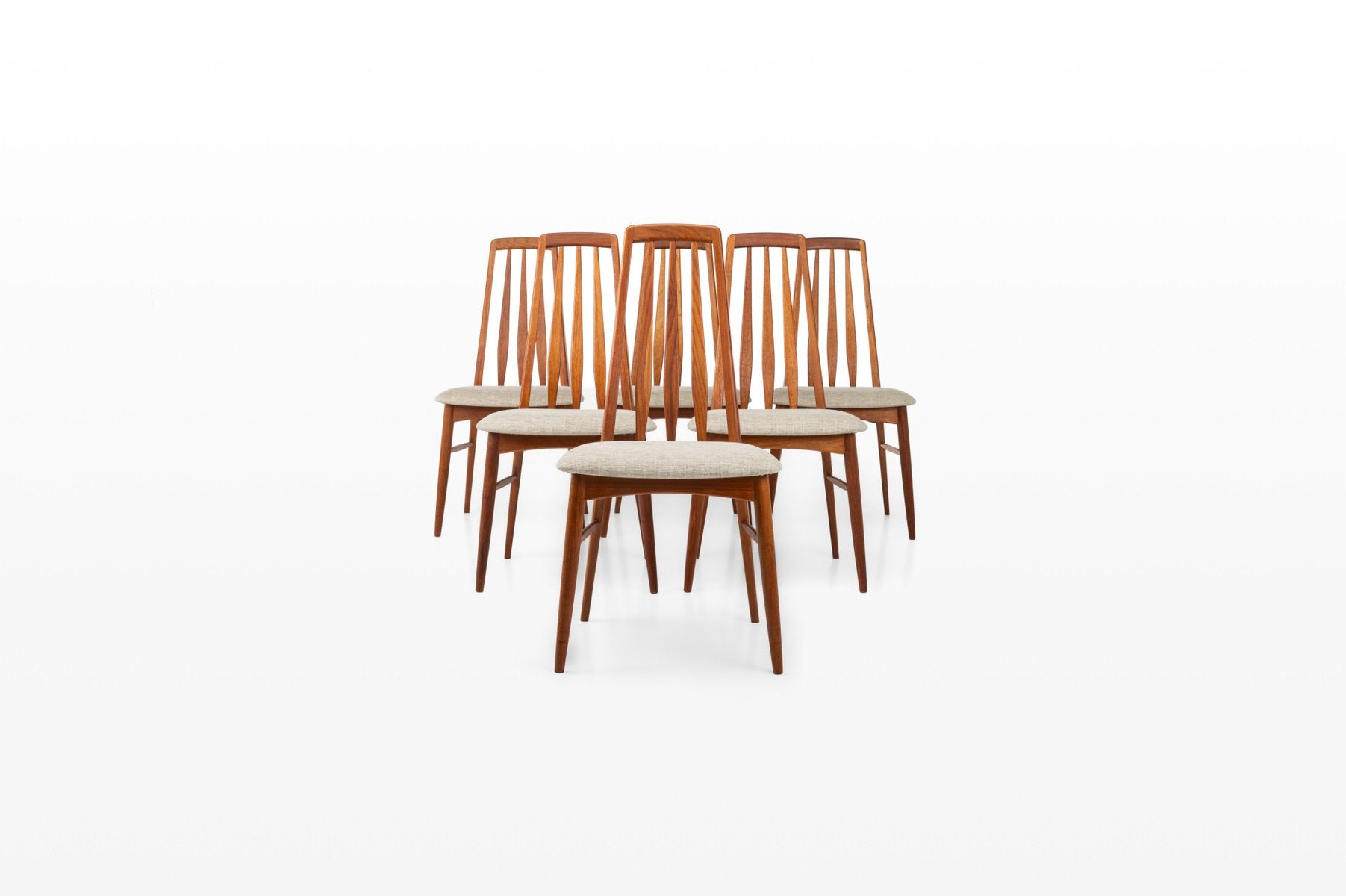 Eva Dining Chairs by Niels Koefoed for Koefoeds Hornslet, 1960s, Set of 6