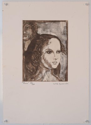 Eva, Portrait of a Girl, Engraving-AOI-1180030