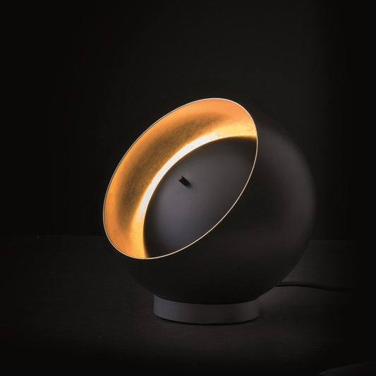 Eva Table Lamp in Black Metal by Francesca Borelli for Oluce