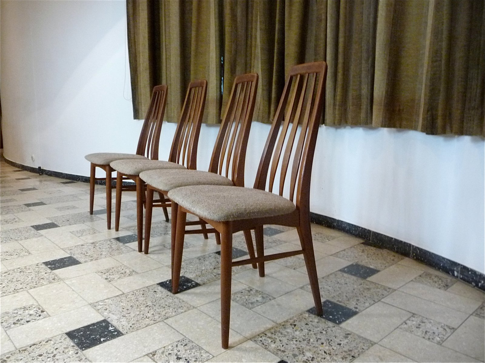 Eva Teak Dining Chairs by Niels Koefoed for Koefoed Møbelfabrik, 1960s, Set of 4