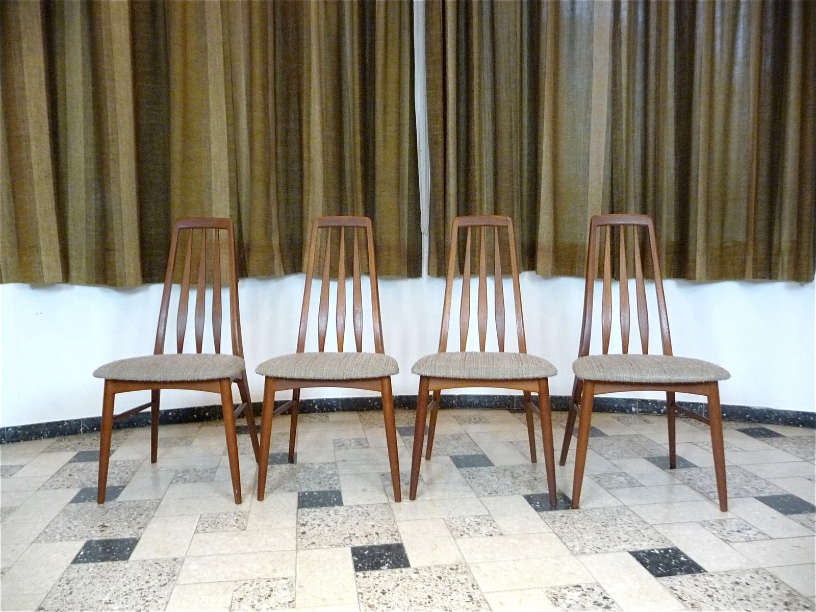 Eva Teak Dining Chairs by Niels Koefoed for Koefoed Møbelfabrik, 1960s, Set of 4