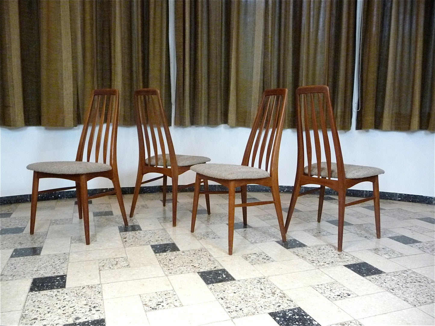 Eva Teak Dining Chairs by Niels Koefoed for Koefoed Møbelfabrik, 1960s, Set of 4