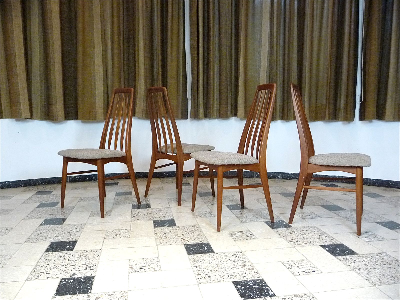 Eva Teak Dining Chairs by Niels Koefoed for Koefoed Møbelfabrik, 1960s, Set of 4