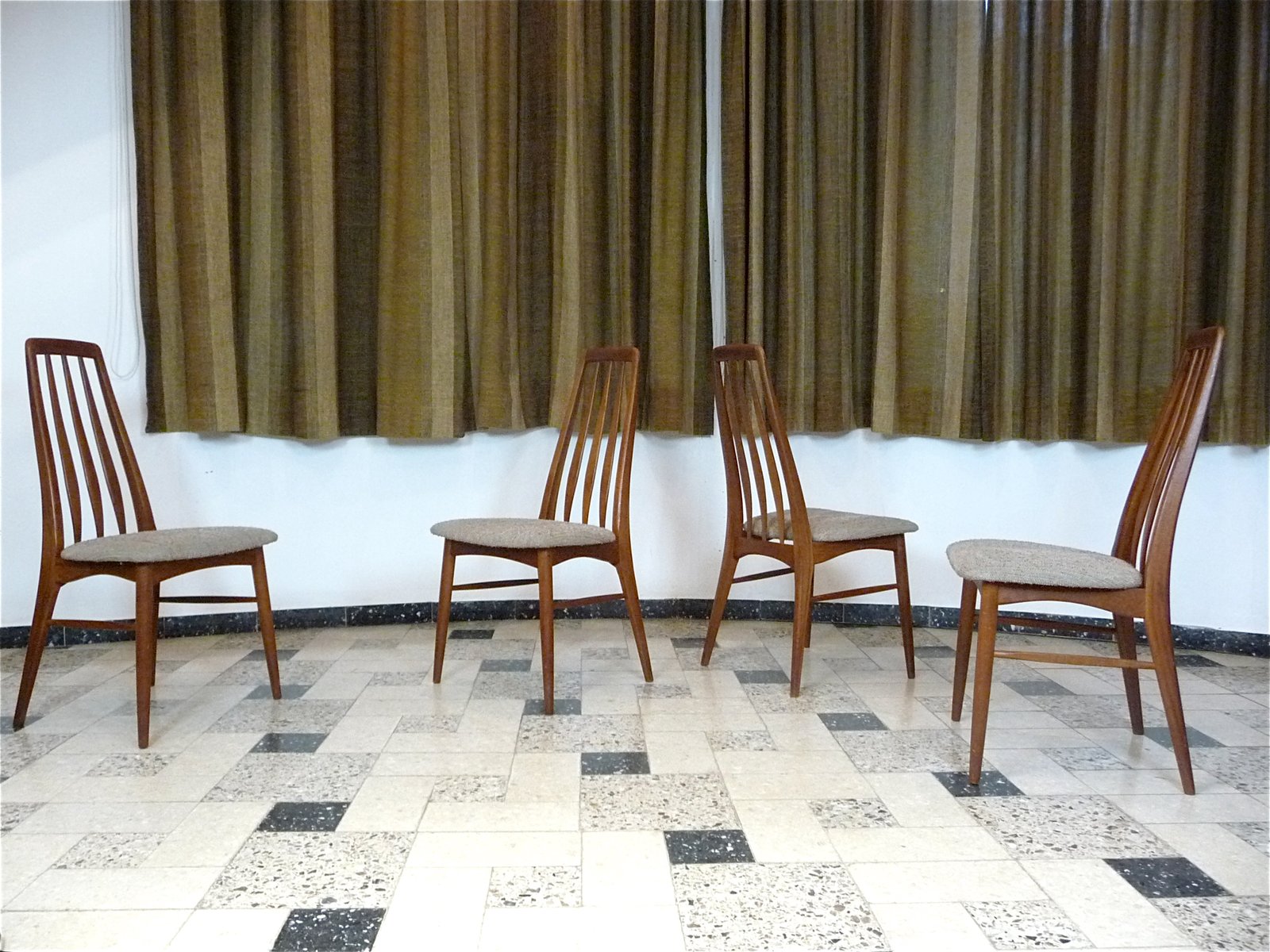 Eva Teak Dining Chairs by Niels Koefoed for Koefoed Møbelfabrik, 1960s, Set of 4