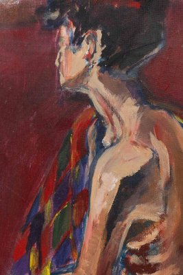 Evelyne Luez, Seated Woman, 20th Century, Oil on Canvas-WFS-1750755