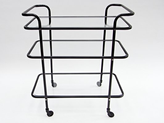 Ever Ready Bar Trolley in Powder Coat & Glass by Gunter Lambert-EP-1755932