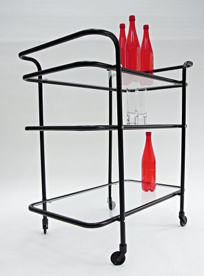 Ever Ready Bar Trolley in Powder Coat & Glass by Gunter Lambert-EP-1755932