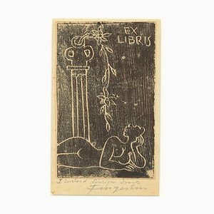 Ex Libris - Woman - Original Woodcut by M. Fingesten - Early 1900 Early 1900-ZCI-758499