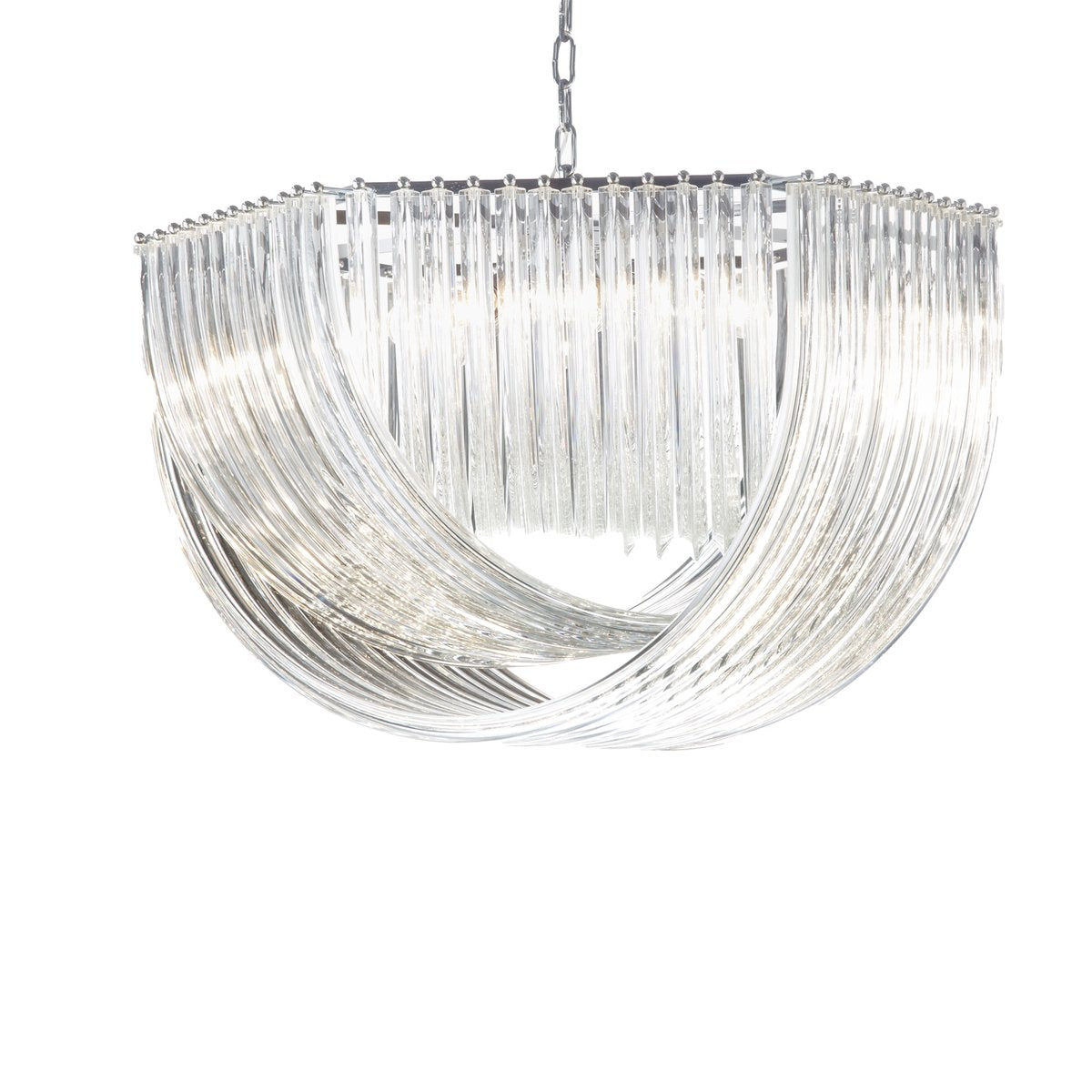 Exagonal Bundled Triedro Murano Glass Chandelier from Murano Glass