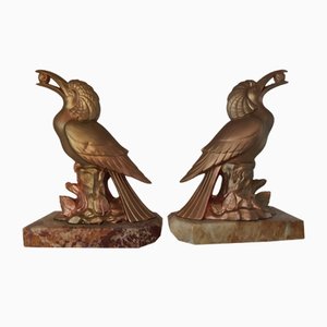 Exotic Bird Bookends, France, 1920s, Set of 2-AOU-1426229