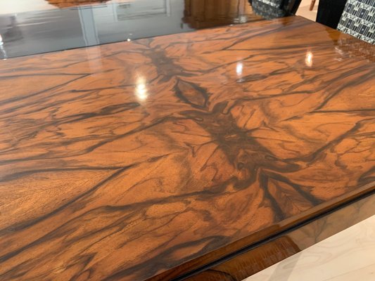 Expandable Art Deco Dining Table, Walnut Veneer, France, 1930-NNB-1071405