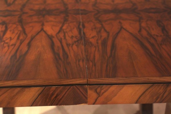 Expandable Art Deco Dining Table, Walnut Veneer, France, 1930-NNB-1071405