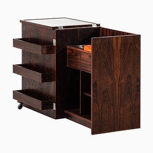 Expanding Captain's Bar in Rosewood from Dyrlund, Denmark, 1960s-SC-659128