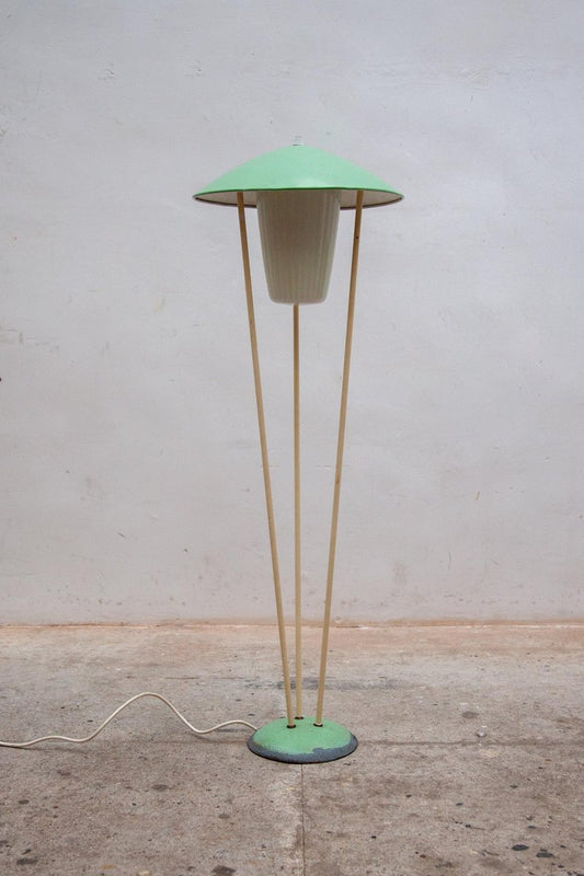 Expo 58 Green Mushroom Floor Lamp from BEGA, 1950