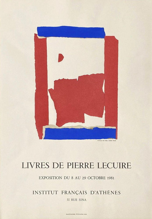 Expo 81: Livres de Pierre Lecuire, Institut Français, Athènes by Nicolas de Staël