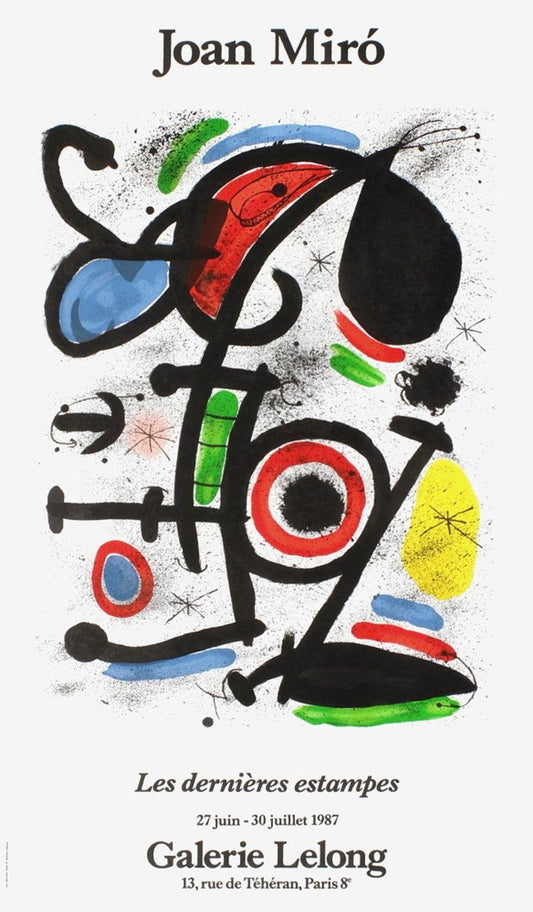 Expo 87 Poster, Galerie Lelong by Joan Miró