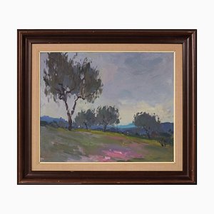 Expressionist Landscape, 20th-Century, Oil on Canvas, Framed-AOI-1311605