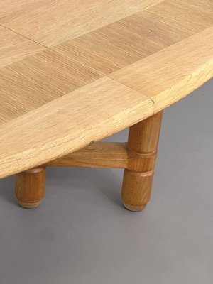 Extendable and Oval Oak Dining Table by Guillerme & Chambron for Votre Maison, 1960s-EBV-2032115