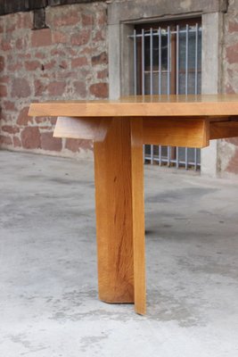 Extendable Dining Table in Oak by Alain Marcoz, France, 1950s-WEQ-1312054