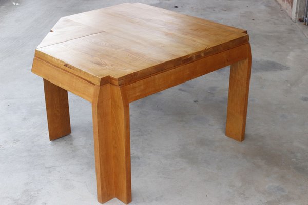 Extendable Dining Table in Oak by Alain Marcoz, France, 1950s-WEQ-1312054