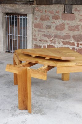 Extendable Dining Table in Oak by Alain Marcoz, France, 1950s-WEQ-1312054