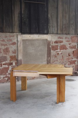 Extendable Dining Table in Oak by Alain Marcoz, France, 1950s-WEQ-1312054