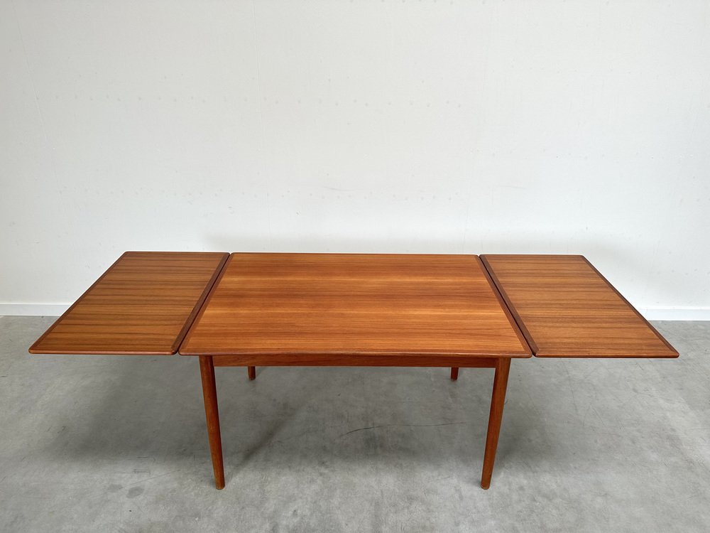 Extendable Dining Table in Teak by Willy Sigh for Sigh & Søns Furniture Factory, 1960s