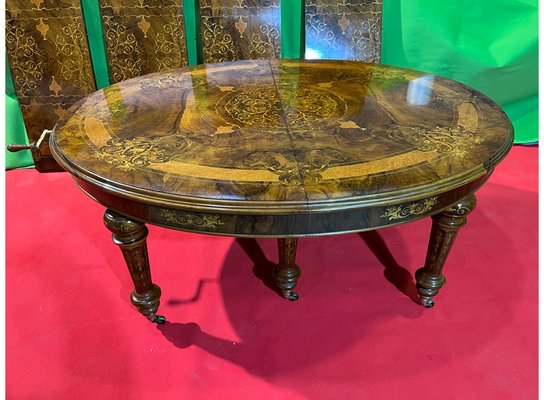 Extendable Dining Table in Walnut & Maple, 1920s-LAM-1766188