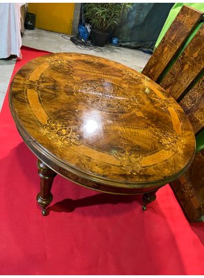 Extendable Dining Table in Walnut & Maple, 1920s-LAM-1766188