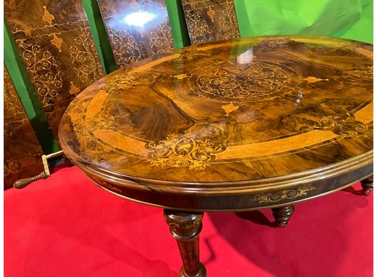 Extendable Dining Table in Walnut & Maple, 1920s-LAM-1766188