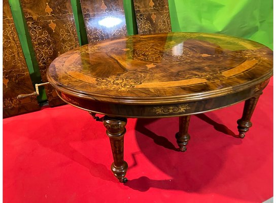 Extendable Dining Table in Walnut & Maple, 1920s-LAM-1766188