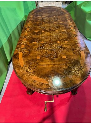 Extendable Dining Table in Walnut & Maple, 1920s-LAM-1766188