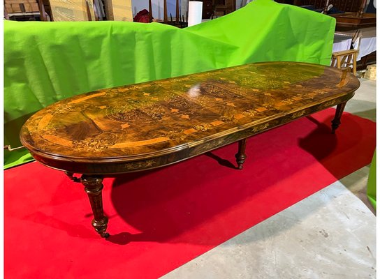 Extendable Dining Table in Walnut & Maple, 1920s-LAM-1766188