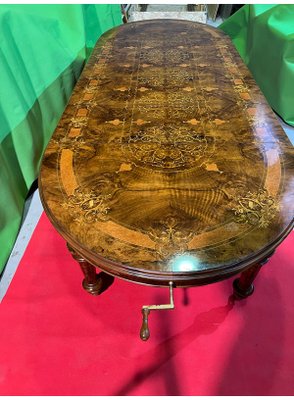 Extendable Dining Table in Walnut & Maple, 1920s-LAM-1766188